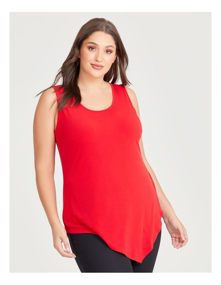 Luna Mix Media Tank in Red