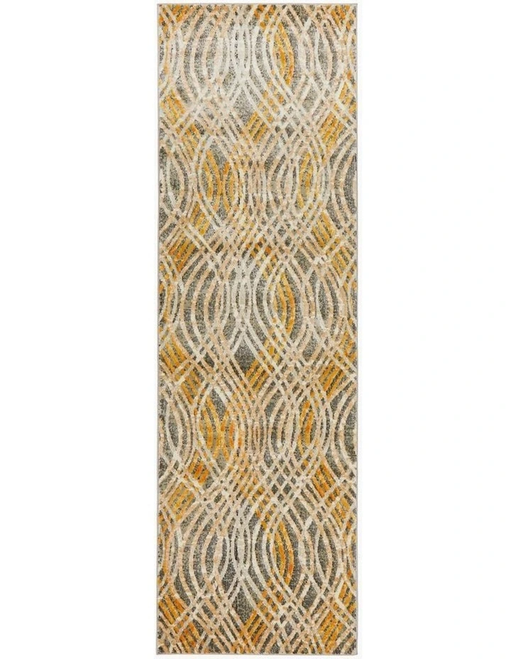 Dreamscape Flurry Modern Rug in Rust