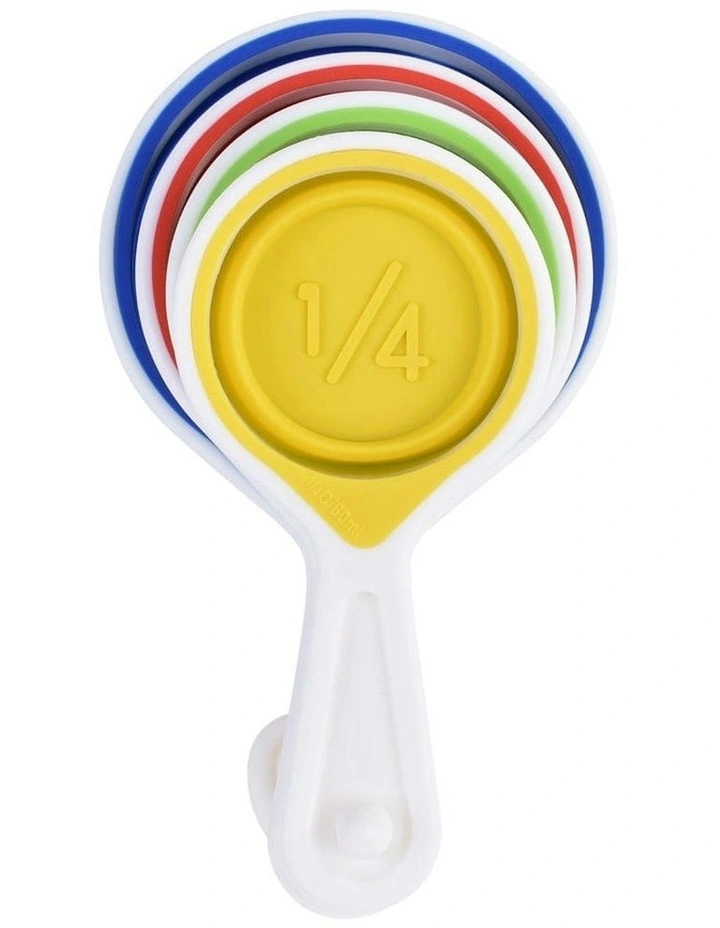 Collapsible Silicone Measuring Cup Set in Multi