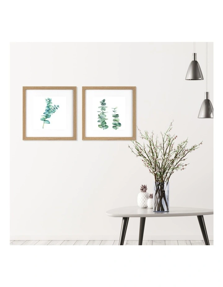 Premium Paradise Photo Frames 30x30cm Matt to 20x20cm Set Of 2 in Oak