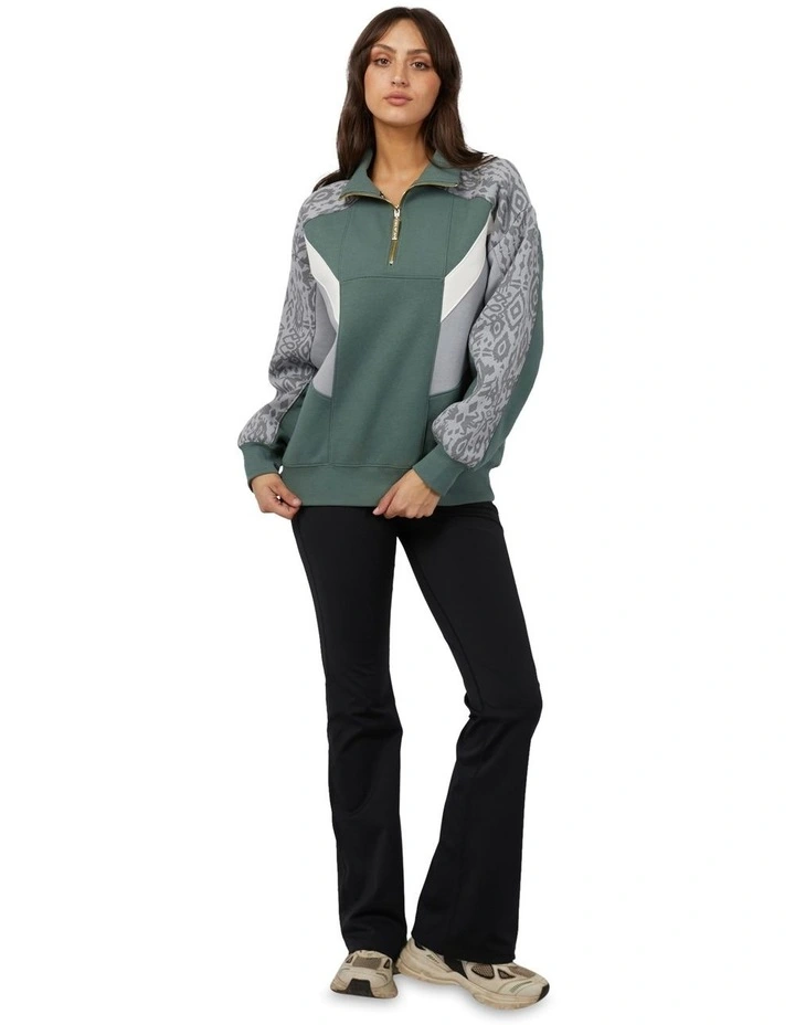 National Quarter Zip Top in Green