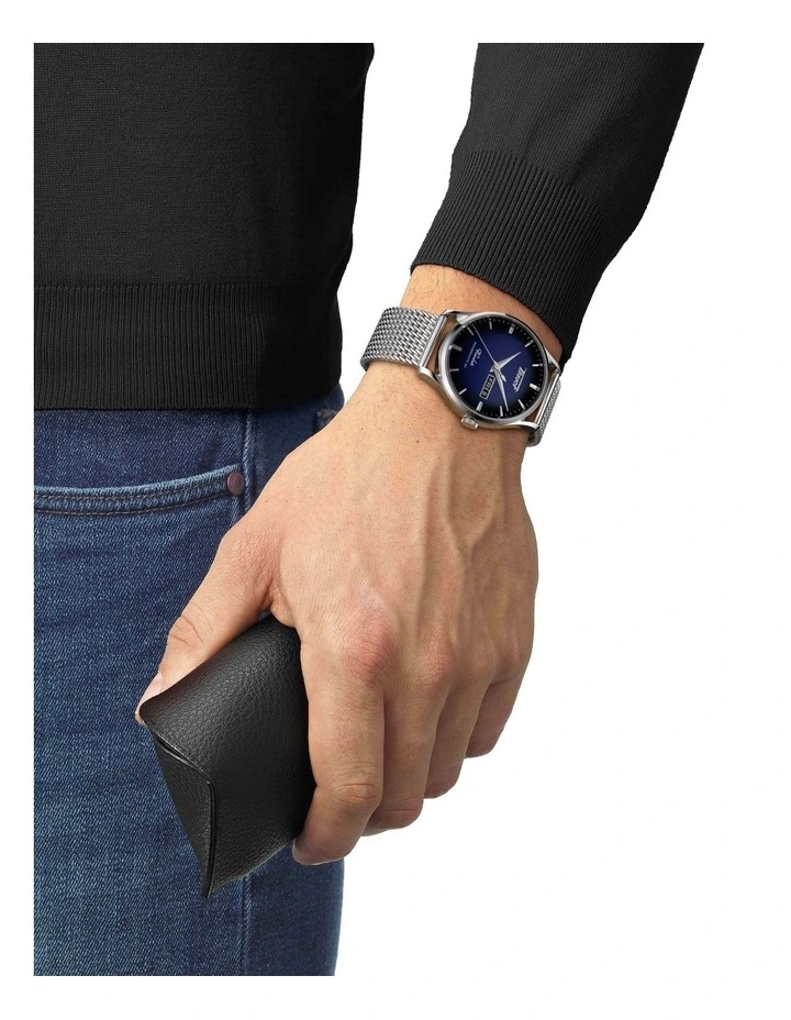 Heritage Visodate Powermatic 80 T1184301104100 Automatic Watch in Blue