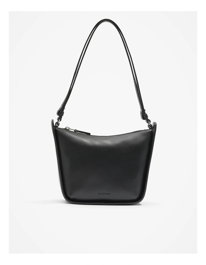 Soft Zip Sling Bag in Black