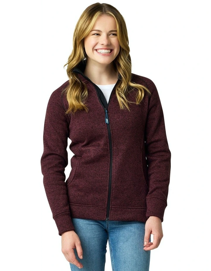 Imai Recycled Knit Jacket in Aubergine