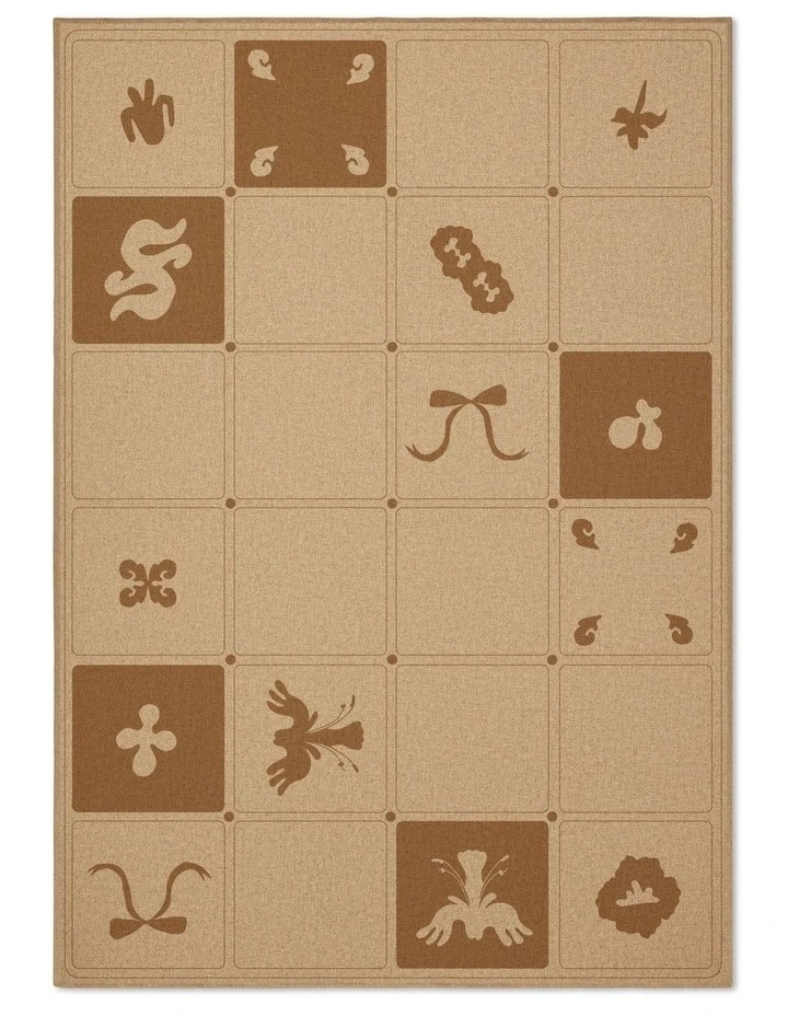 Codex Washable New Jute Area Rug in Brown