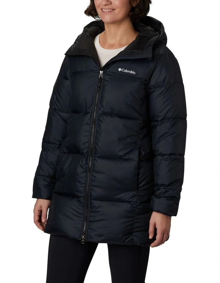 Puffect Mid Hooded Insulated Jacket in Black