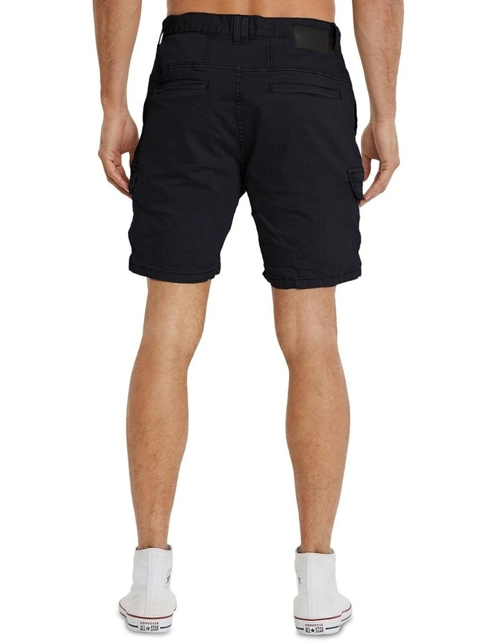 Michigan Cargo Shorts in Jet Black