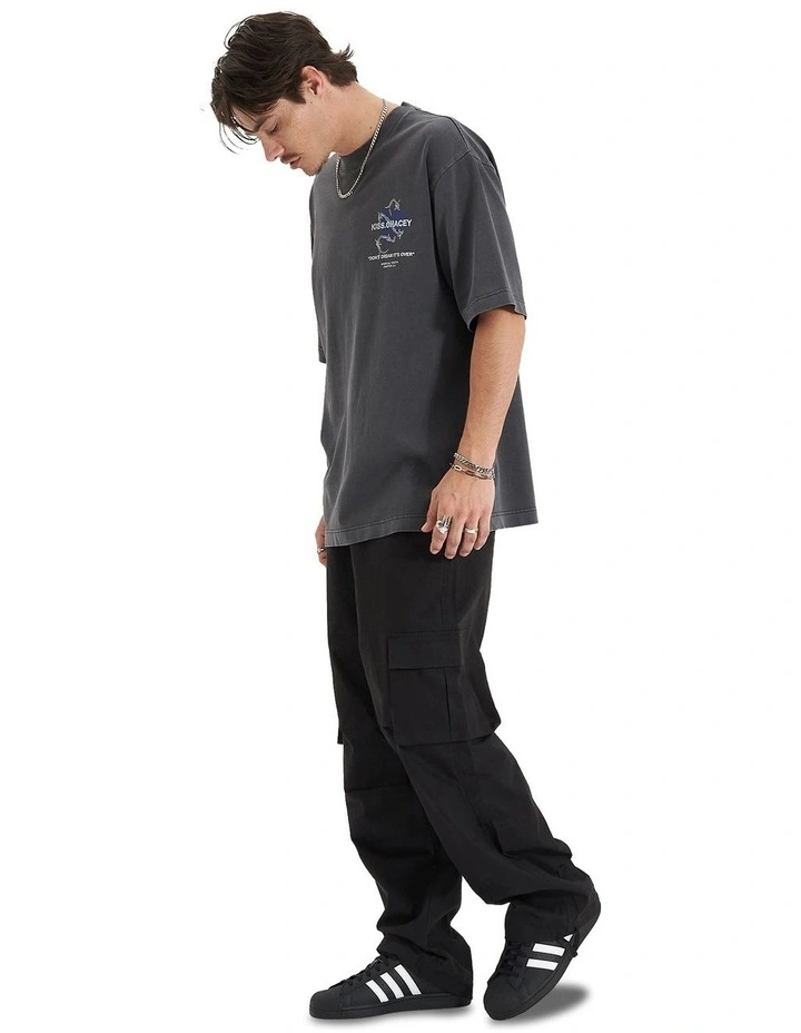 Confined Heavy Oversized Tee in Black