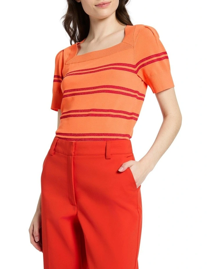Stripe Out Knit Top in Maui/Bahamas