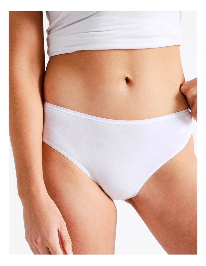 Modal High Cut Brief in White