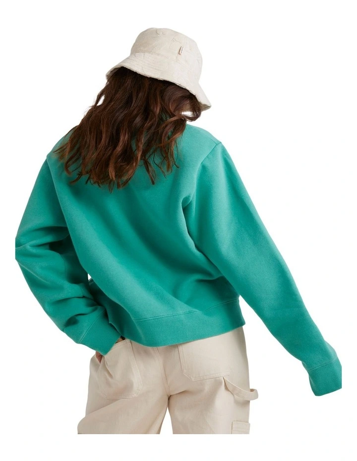 Real Deal Crew Sweatshirt in Bright Lagoon
