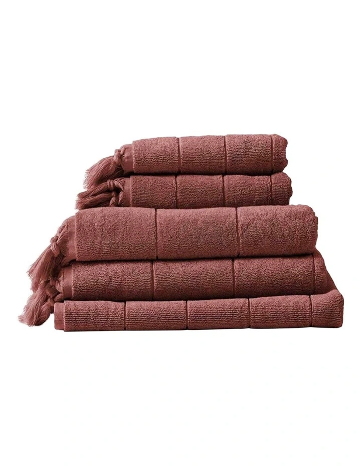 Paros Bath Towel Set in Pink