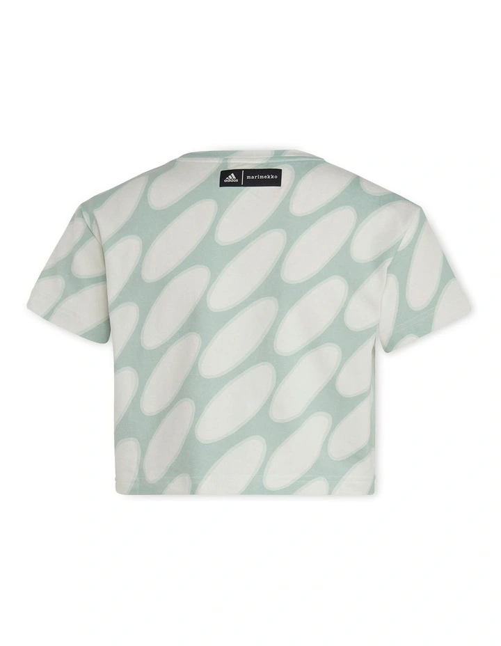 Marimekko Allover Print Cotton T-Shirt in Blue/White