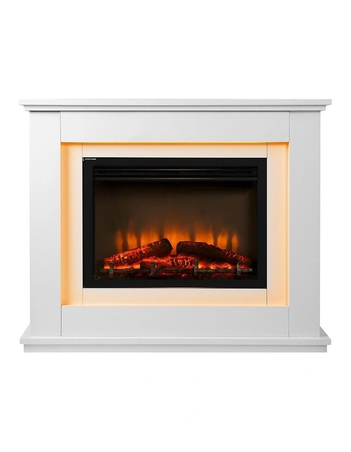 Electric Fireplace Fire Heater 2000W in White