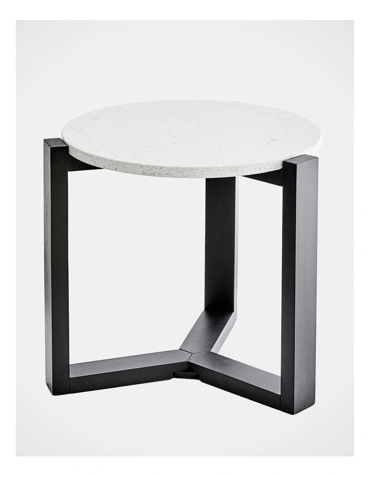 Sass Terrazzo Side Table 47cm in Black