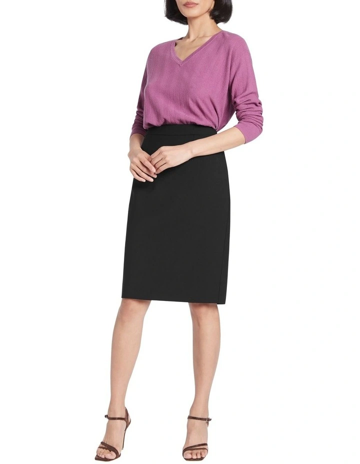 Simone Suit Skirt in Ink