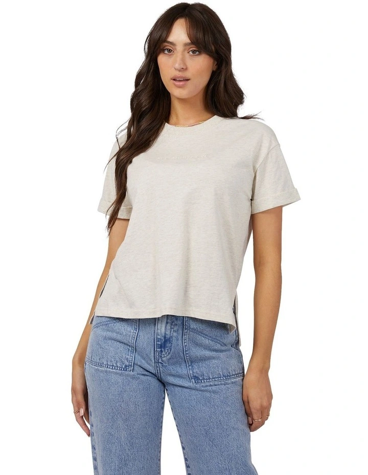 Washed Tee in Oat