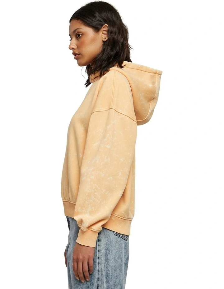 Oversized Towel Washed Hoody in Pale Orange
