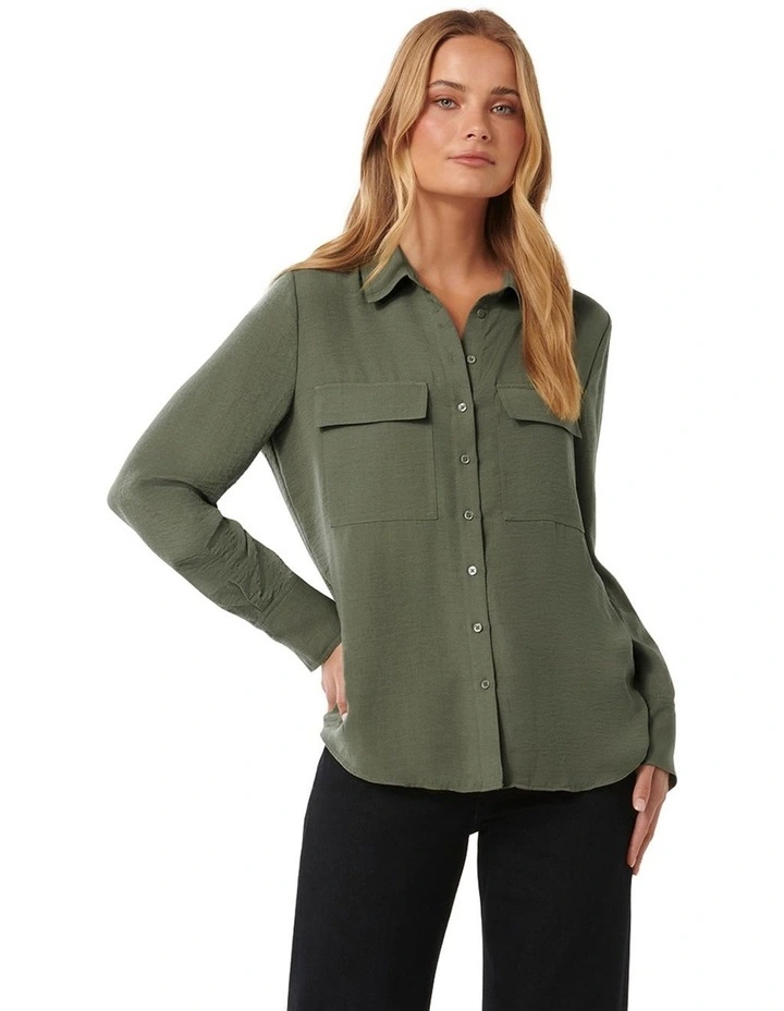 Samara Long Sleeve Shirt in Khaki