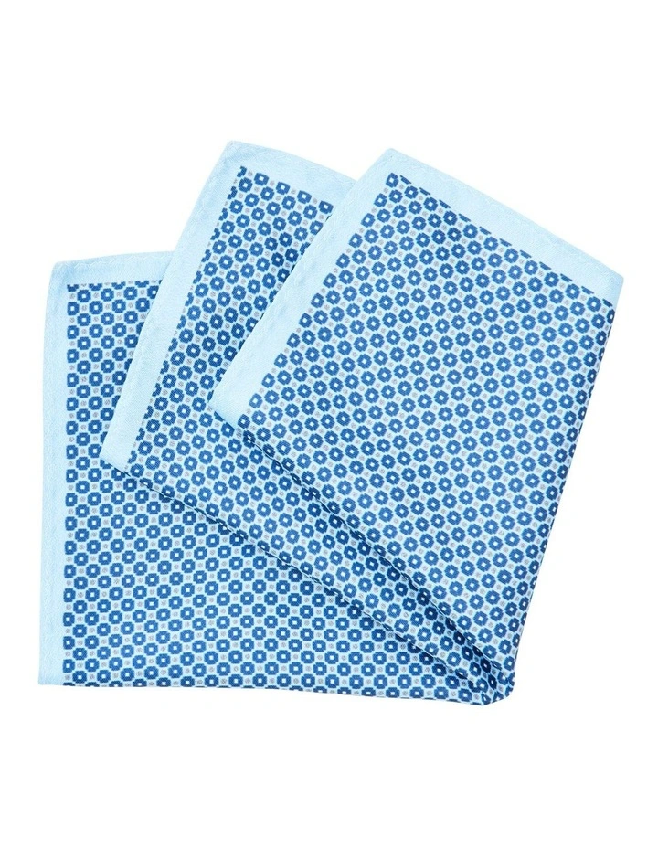 Pocket Square Geo Print in Navy