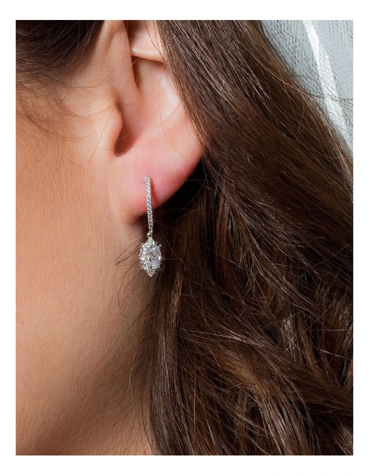 Iconic Bridal Eloise Silver Earrings