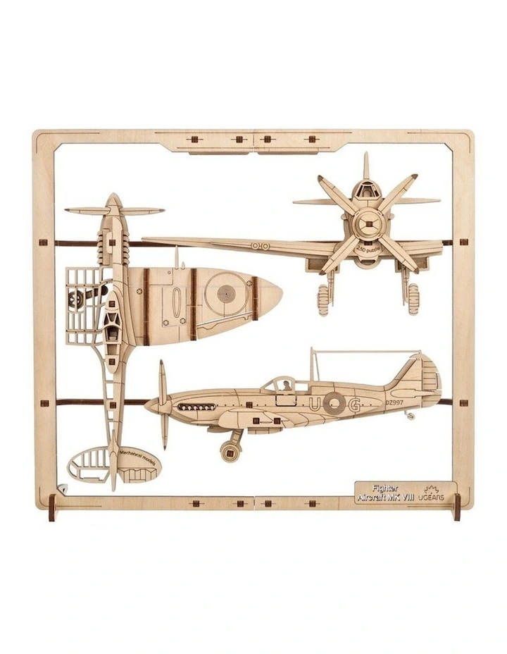 Fighter Aircraft 47 Piece Wooden 2.5D Puzzle