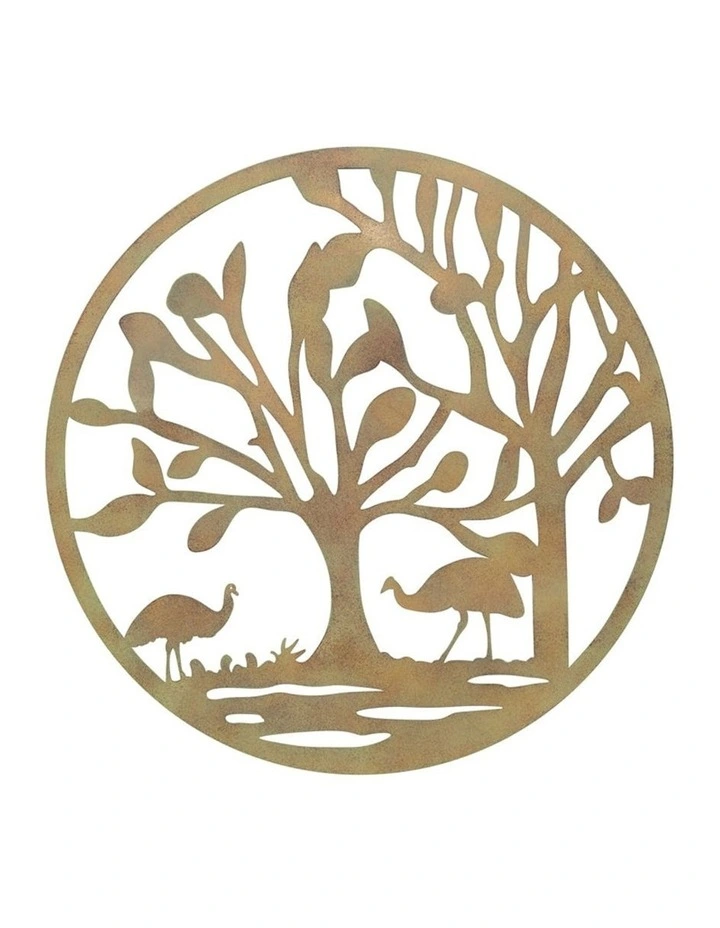 Laser Cut Emu Wall Art in Brown