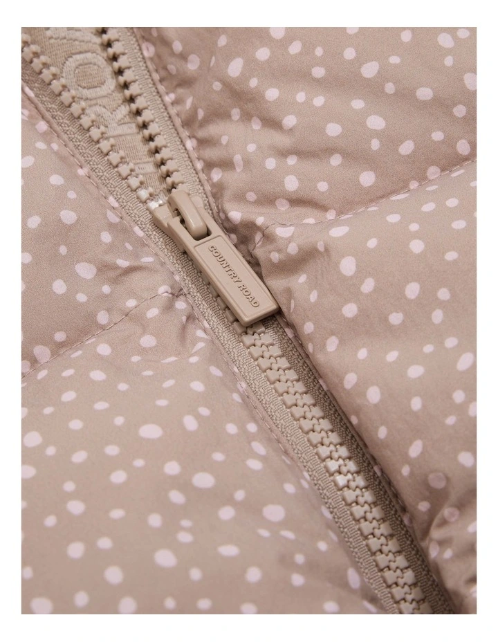 Recycled Nylon Soft Puffer Jacket in Mushroom Spot