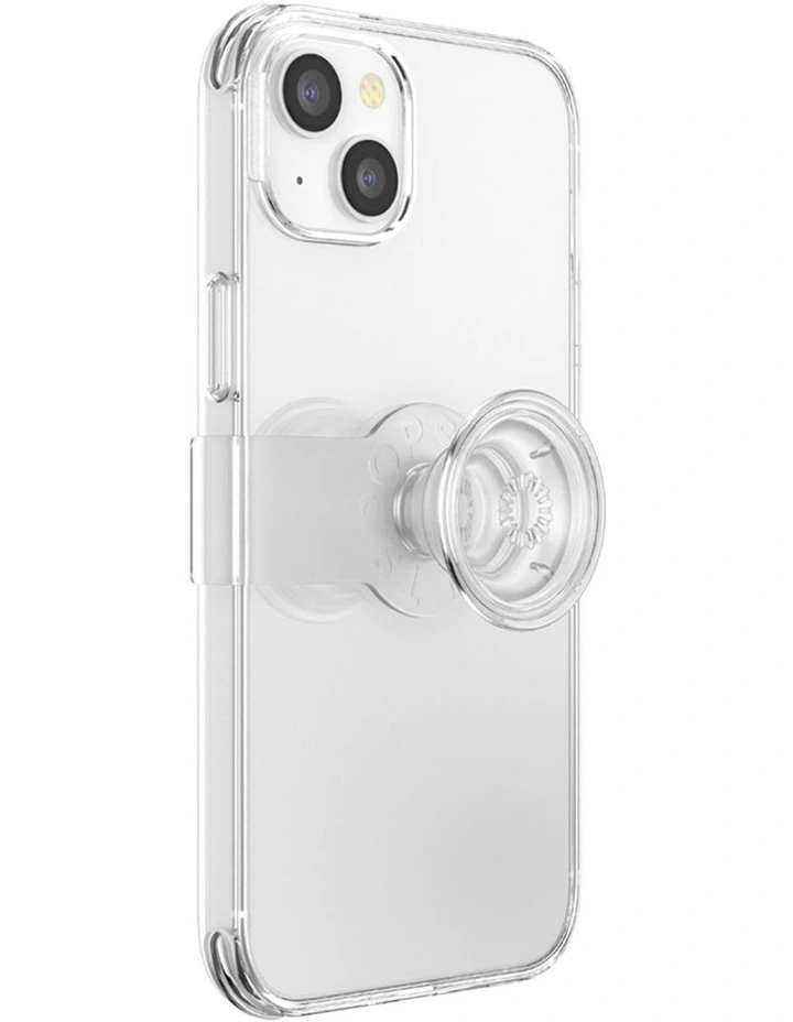 PopCase iPhone 14 Plus Phone Case Stand Grip Mount Holder in Clear