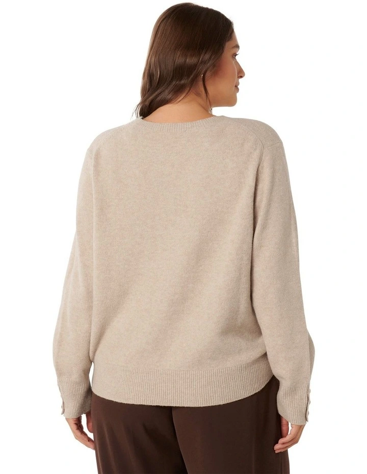 Camille Brushed Knit Jumper in Neutral