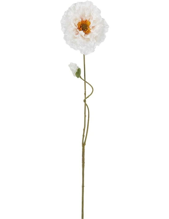 Poppy Stem 75cm in White