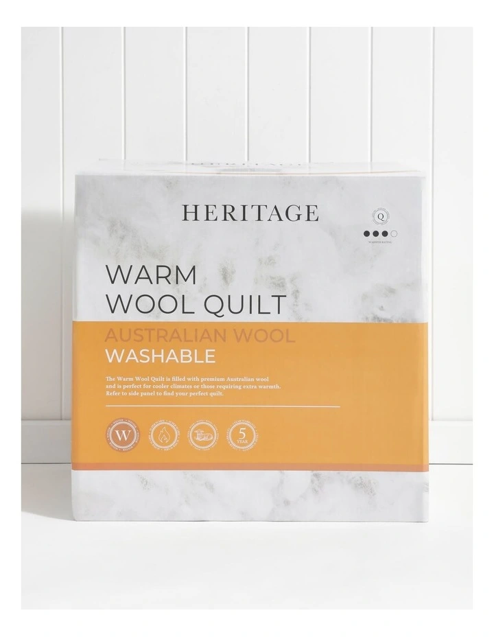 Warm Wool Quilt in White