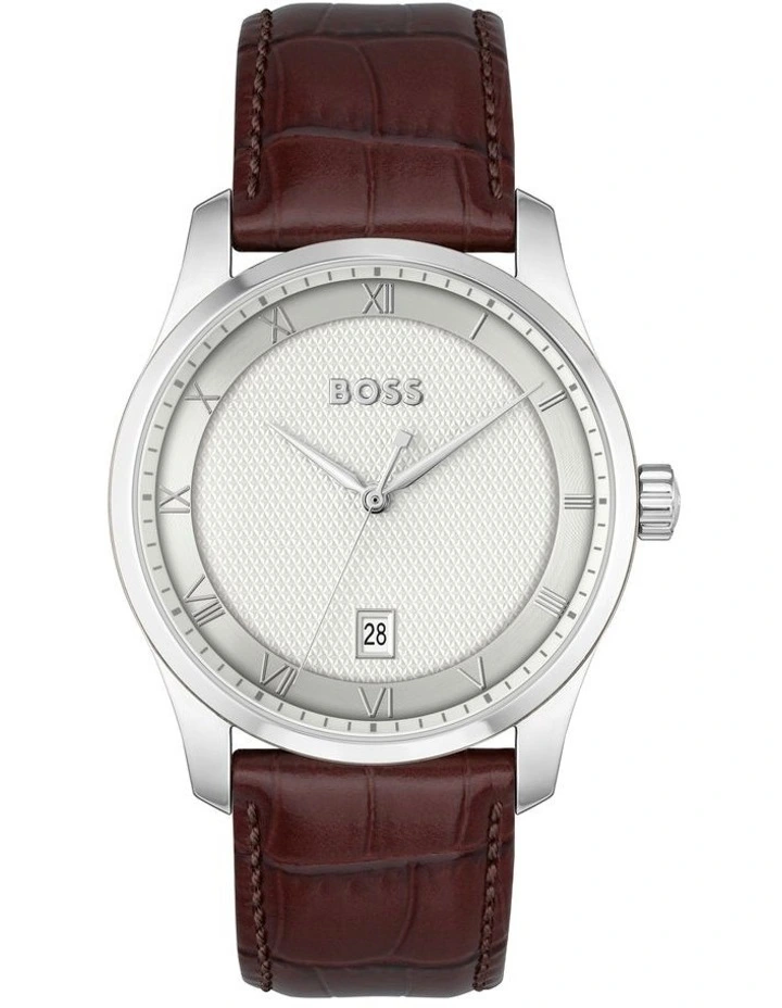 Principle Calfskin Watch in Brown