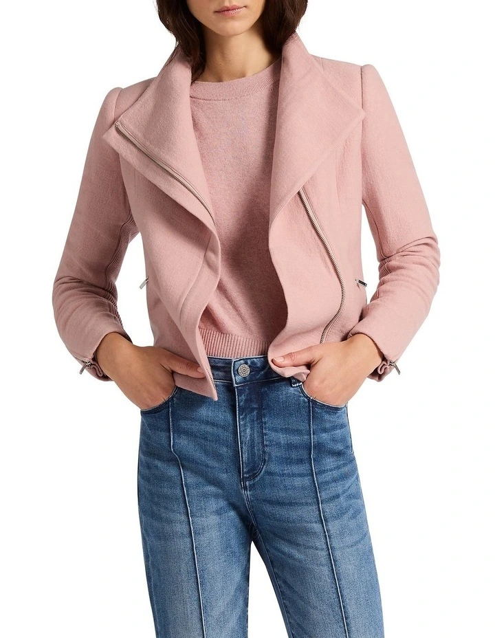 Lani Felted Wool Jacket in Rose Water