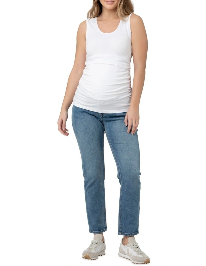 Organic Nursing Tank in White