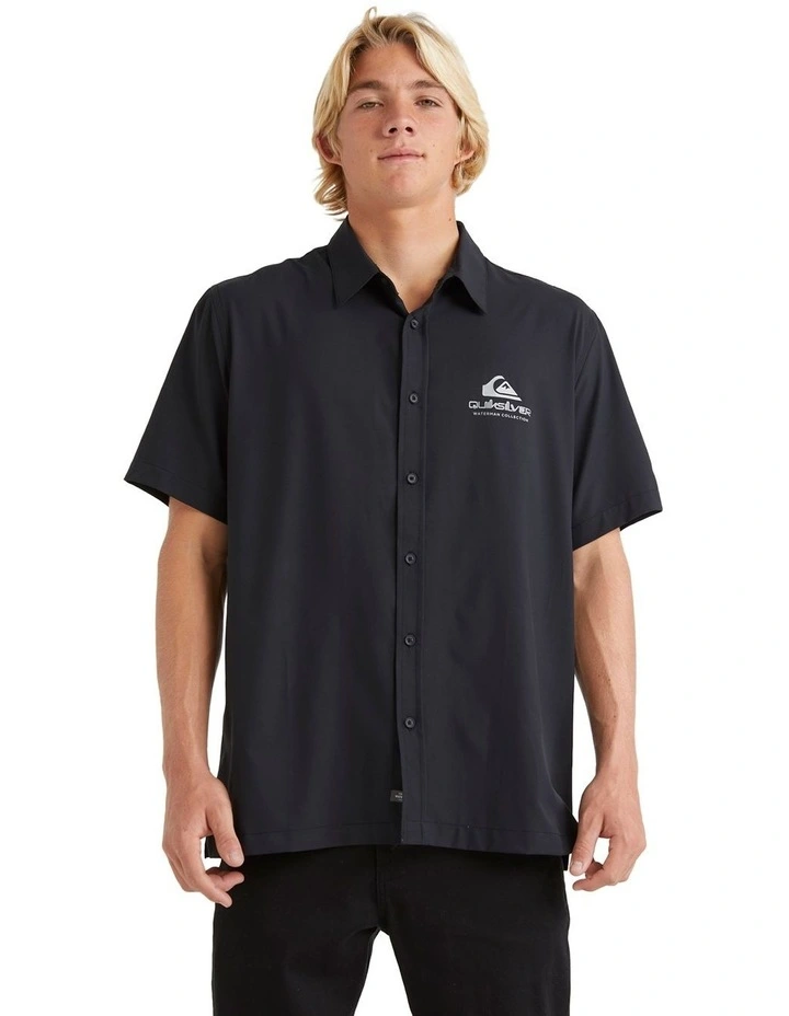 Kailua Cruiser Short Sleeve Surf Shirt in Black