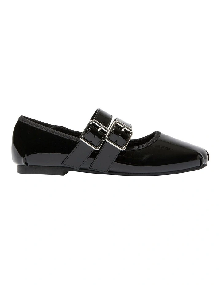 Renata Ballet Flats in Black Patent