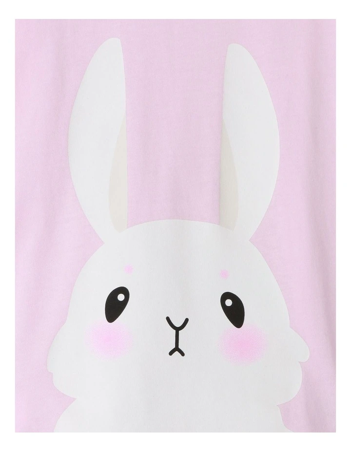 Essential Bunny Pyjama Set (3-8 Years) in Light Pink