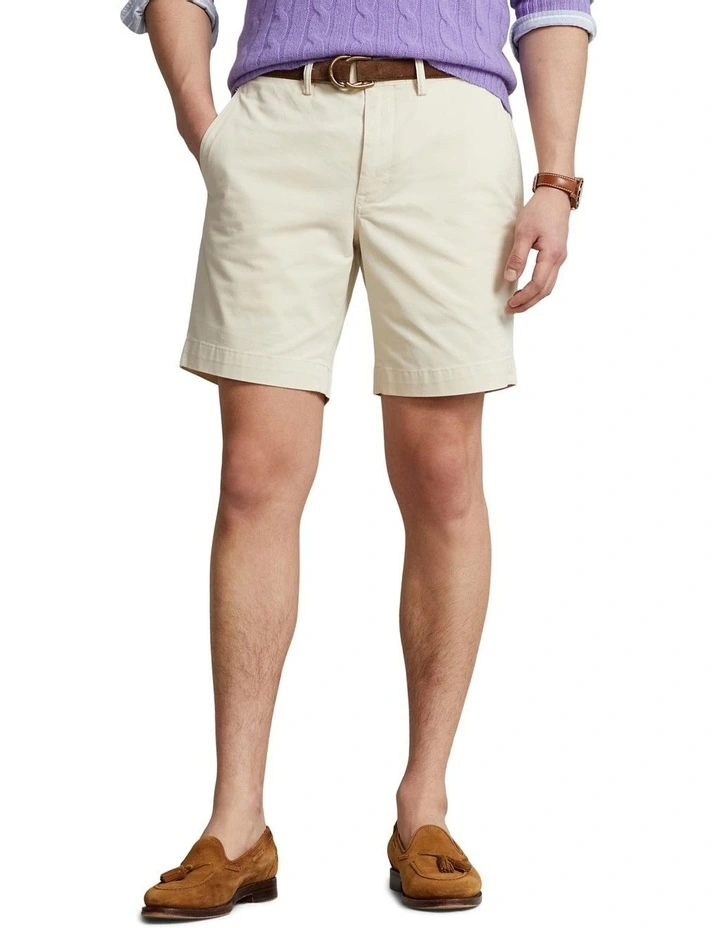 Stretch Straight Fit Chino Short 8-Inch in Natural