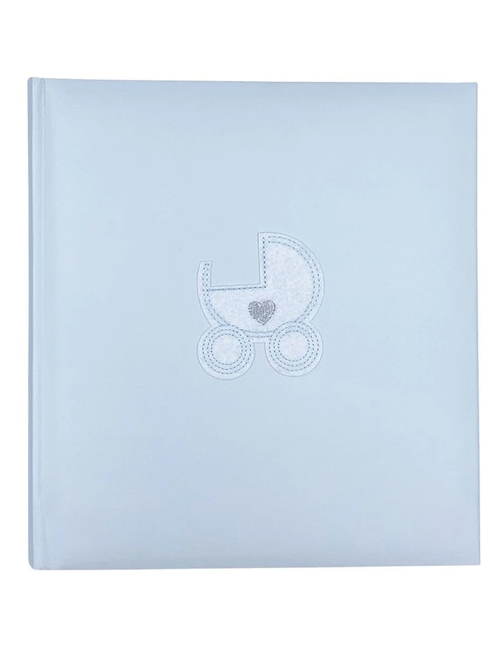Baby Pram Dry Mount Photo Album 80 Pages 280x305cm in Blue