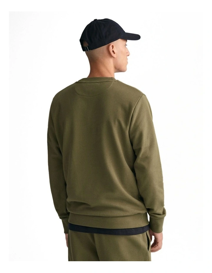 Tonal Archive Shield Crew Neck Sweatshirt in Juniper Green