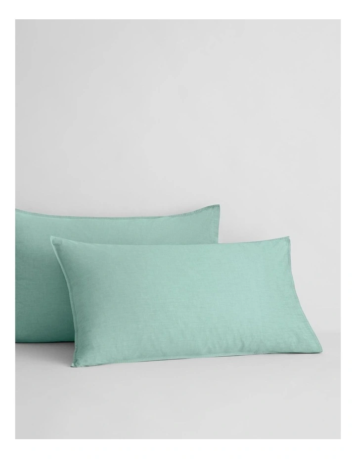 Reilly Pillowcase Pair in Arctic Green