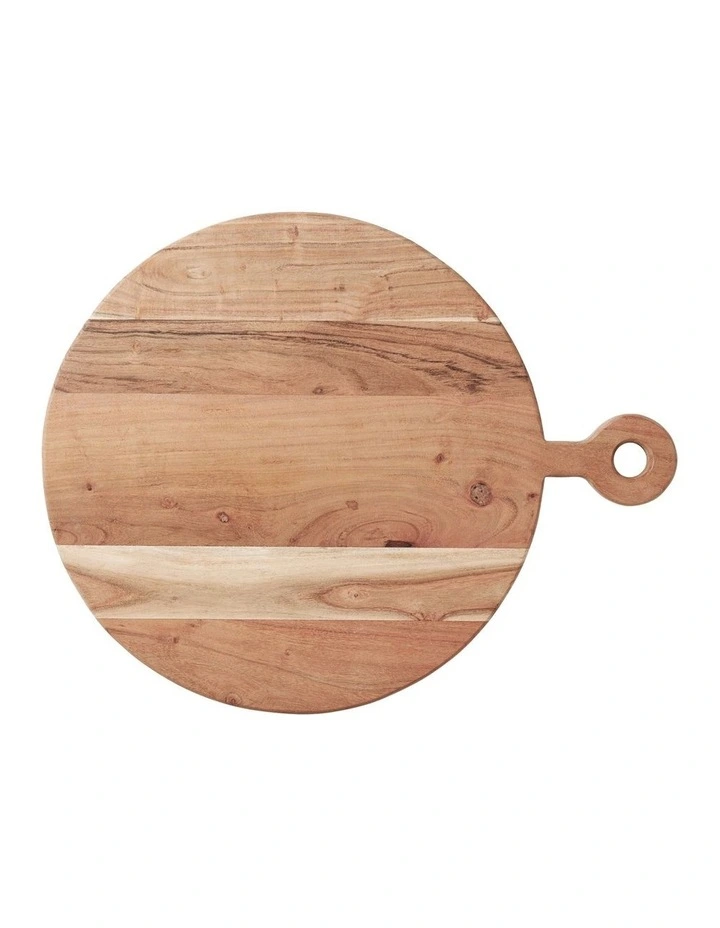 Menara Round Serving Paddle 58x46cm in Brown