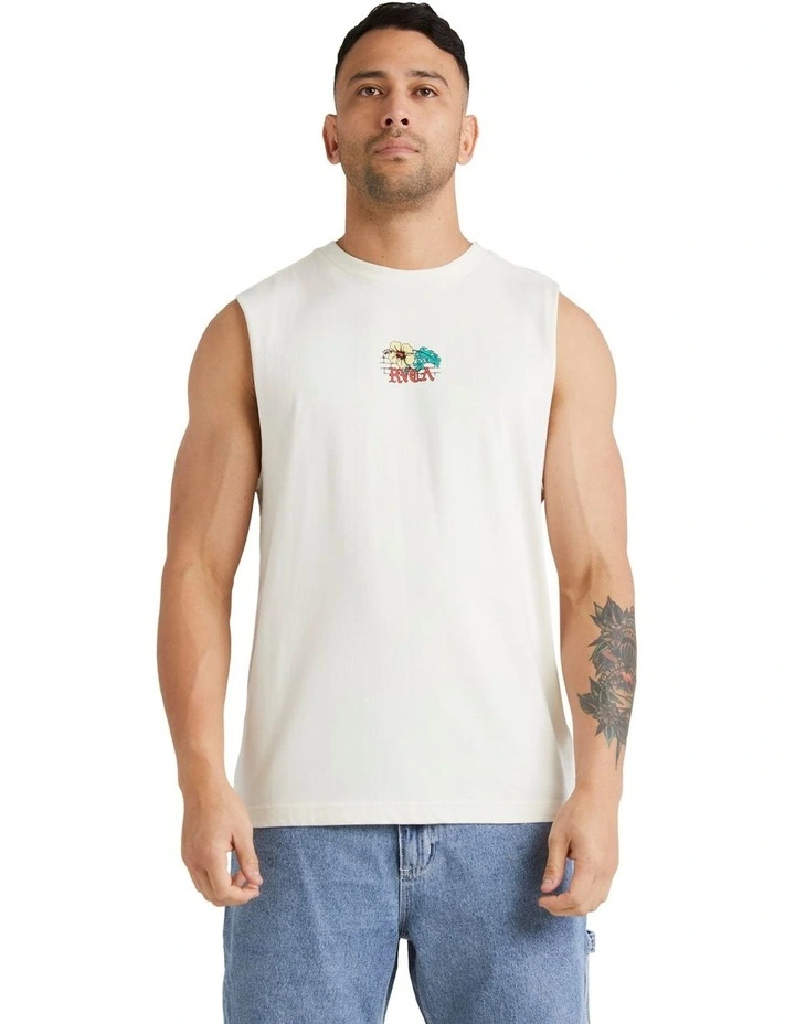 Floral Park Tank Top in Antique White