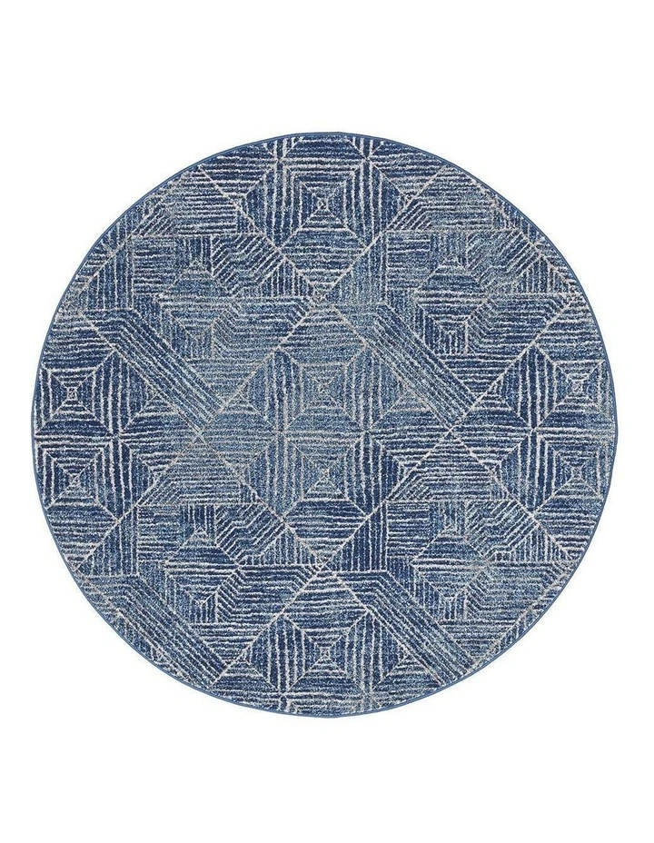 Oasis Kenza Contemporary Navy Round Rug