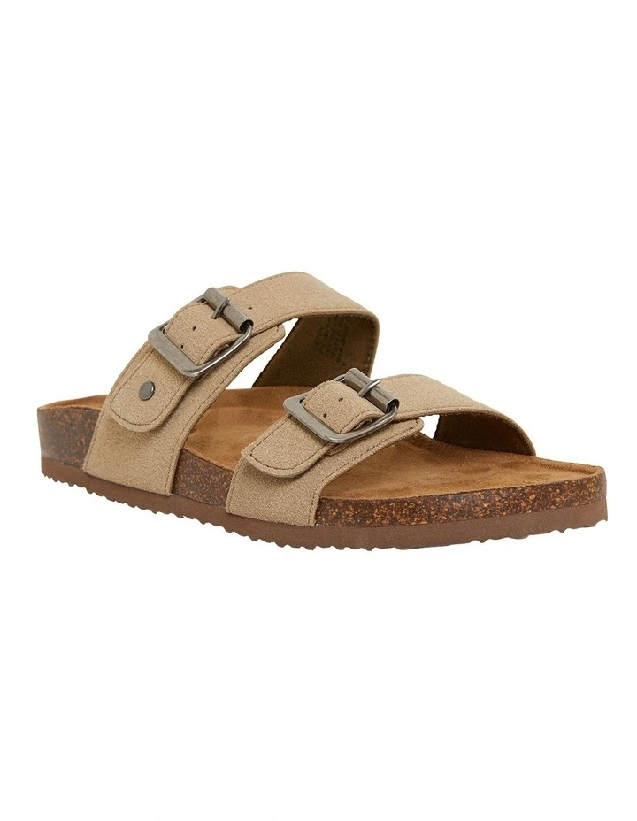 Decoy Taupe Fabric Sandals