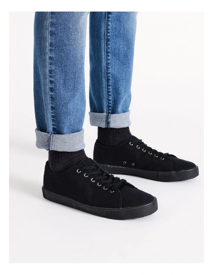 Lance Canvas Sneaker in Black