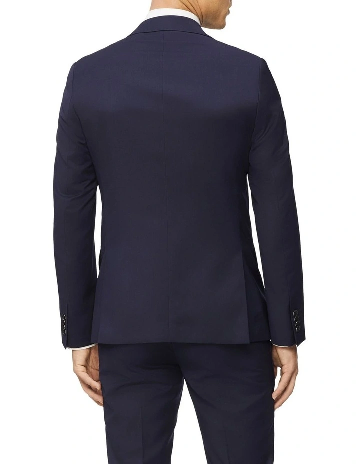 Slim Twill Suit Jacket in Navy