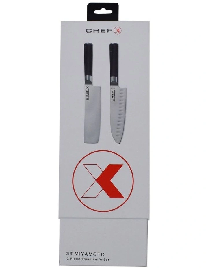 Miyamoto Set of 2 Asian Knife Silver