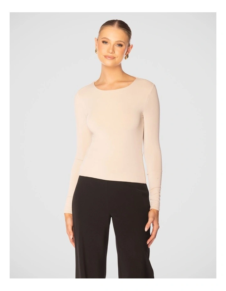 Dakoa Long Sleeve Top in Stone